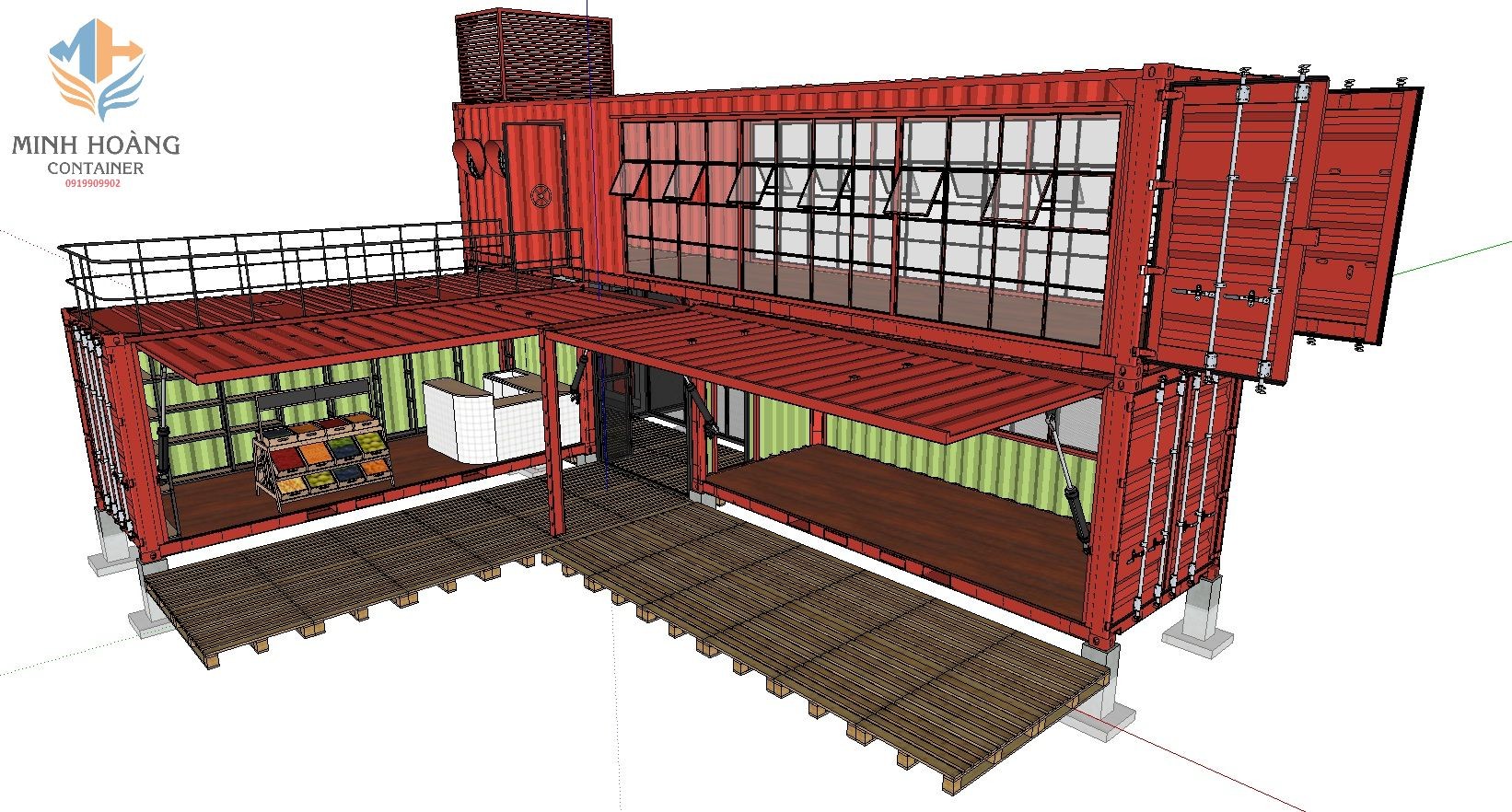 Container Cafe Ghép
